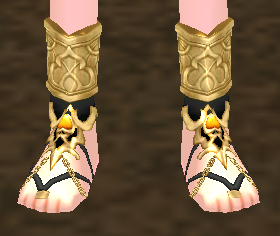 Equipped Naraka Inferno Anklets (M) viewed from the front