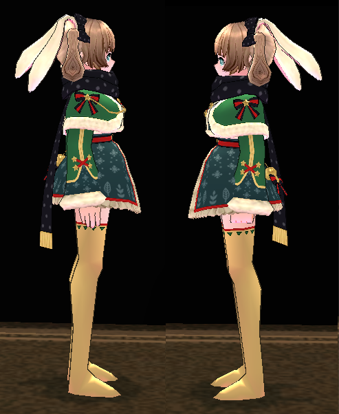 Equipped Winter Fairy Short Outfit (F) viewed from the side