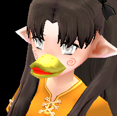 Equipped Duck Mask (Face Accessory Slot Exclusive) viewed from an angle