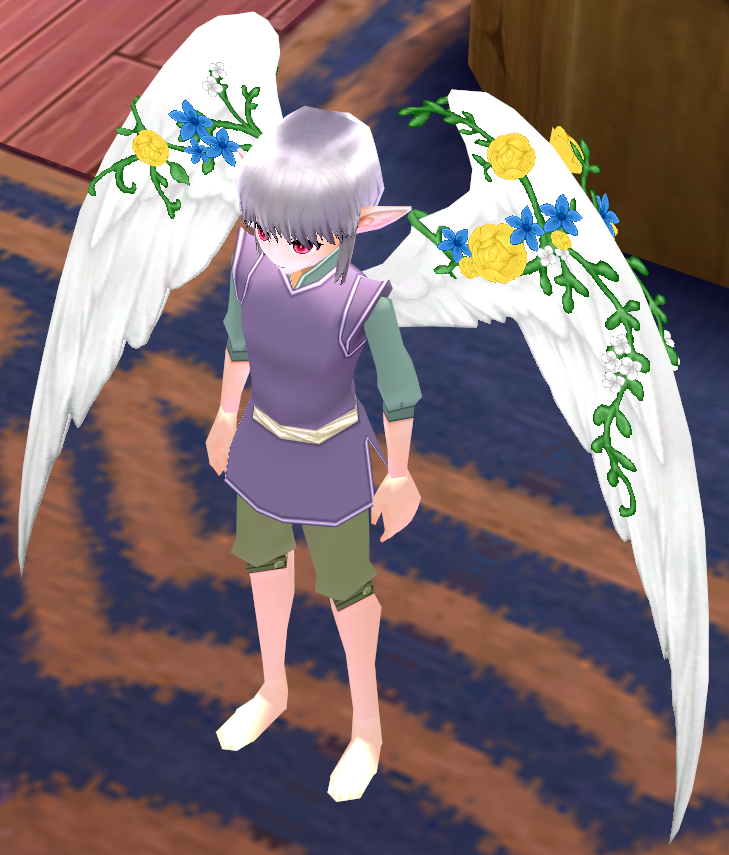 Equipped Elegant Florist's Wings viewed from an angle