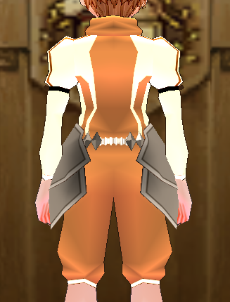 Equipped Gothic Style Light Armor (M) viewed from the back