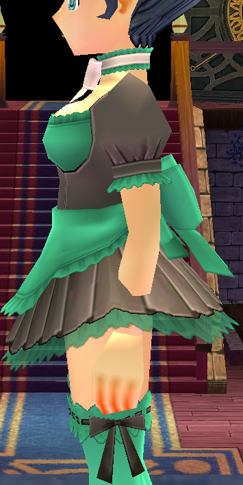 Equipped Maid Outfit (For Female Partners) viewed from the side