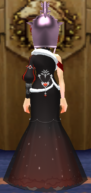 Equipped Queen of Hearts Dress (Default) viewed from the back