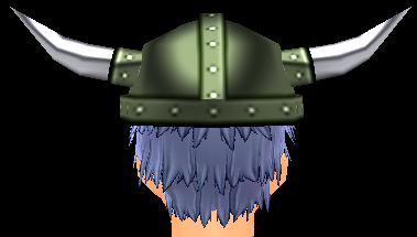 Equipped Giant Norman Warrior Helmet viewed from the back