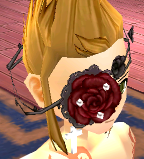 Equipped Royal Rose Eye Patch (M) viewed from an angle