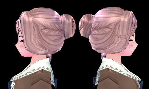 Equipped Tulip Wig (F) viewed from the side