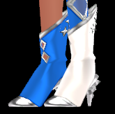 Equipped Divine Demigod Boots (F) viewed from an angle