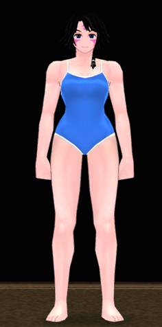 Equipped Giant Modern School Swimsuit (F) viewed from the front