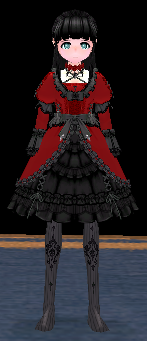 Equipped Midnight Covenant Dress (F) viewed from the front