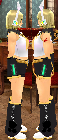 Equipped Giant Kagamine Rin Set viewed from the side
