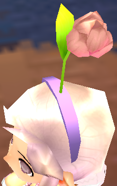 Equipped Tulip Headband viewed from an angle