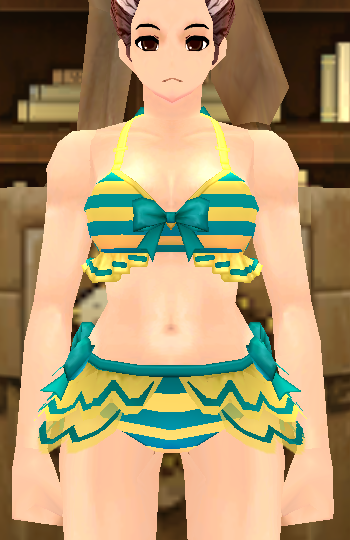Equipped Giant Striped Swimsuit (F) viewed from the front