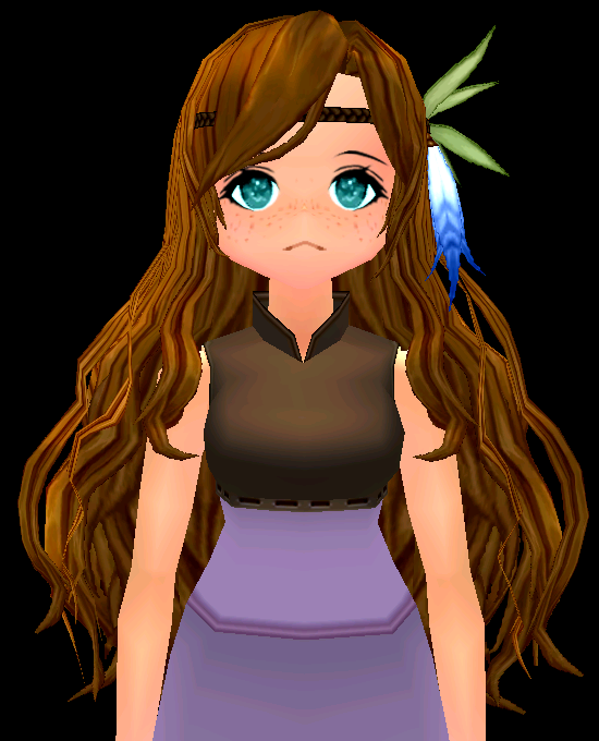Peaceful Wavy Wig and Headband (F) Equipped Front.png