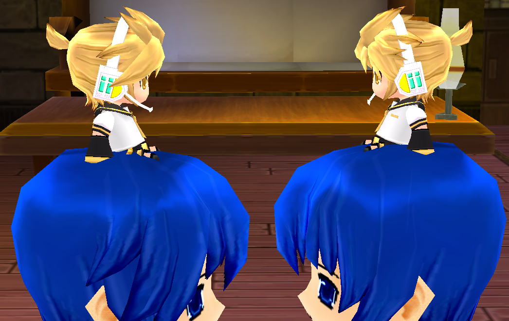 Equipped Teeny Kagamine Len viewed from the side