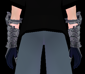 Equipped Folamh's Gloves (M) viewed from the back