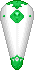 Inventory icon of Hetero Kite Shield (White Shield, Green Metal)
