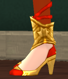 Equipped Abaddon Heels (F) viewed from the side