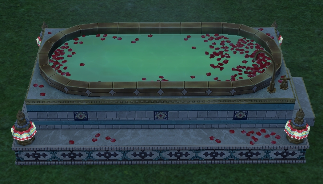 How Homestead Elegant Lotus Healing Bathtub appears at night