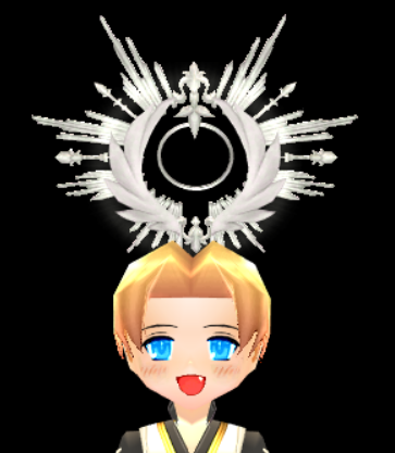 Equipped Angelic Saint Dazzling Nimbus viewed from the front