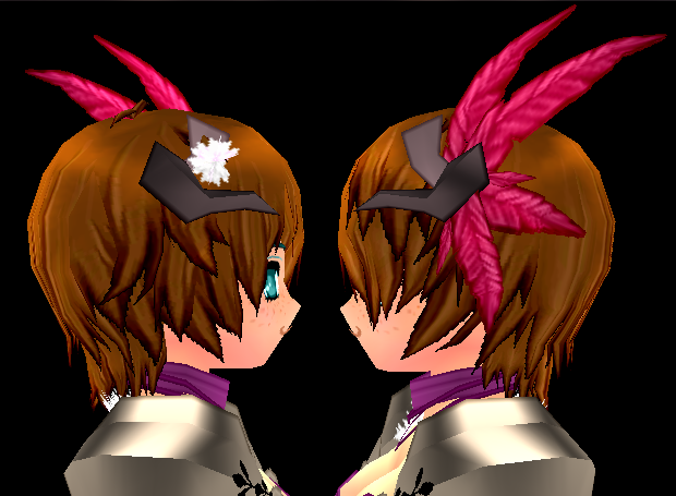 Equipped Phoenix Knight Headpiece (F) viewed from the side