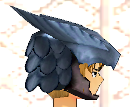 Equipped Dragon Rider Helm viewed from the side