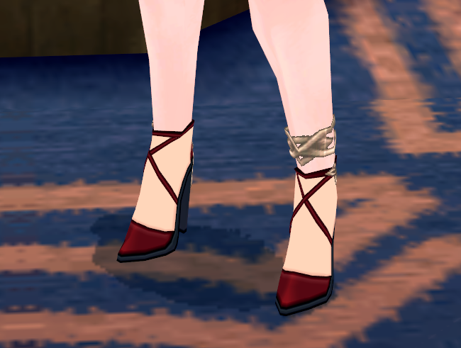 Equipped Royal Brawler Heels (F) viewed from an angle
