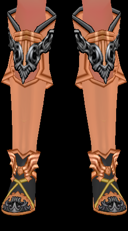 Equipped Mystic Crystal Boots (M) viewed from the front