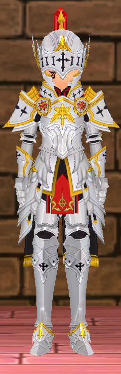 Equipped Male Saint Guardian's Set viewed from the front