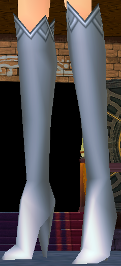 Equipped Succubus Boots viewed from an angle