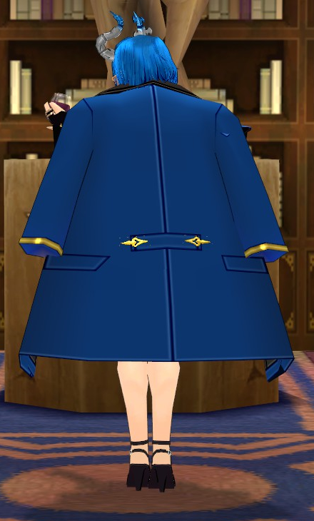 Equipped Affluent Mafia Costume Coat viewed from the back