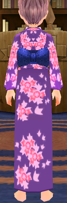 Equipped Yukata (Style B) (F) viewed from the back