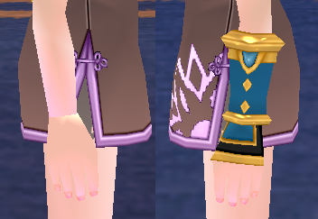 Equipped Desert Warrior Bracers (F) viewed from the side