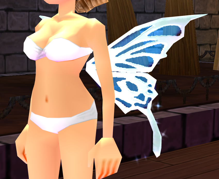 Equipped Azure Cutiefly Wings viewed from an angle