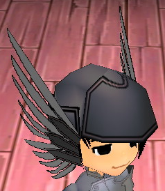 Equipped Exquisite Arashi Helm viewed from an angle
