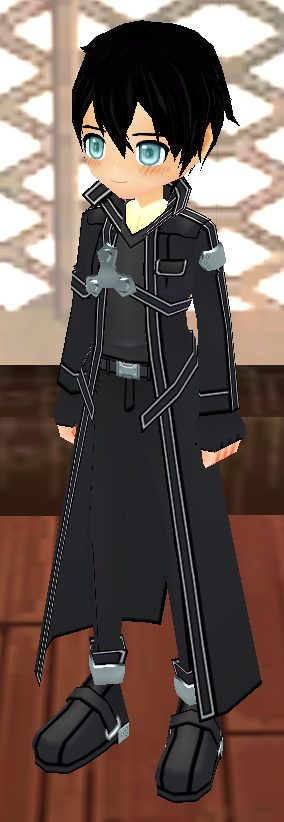 Equipped Kirito SAO Set viewed from an angle