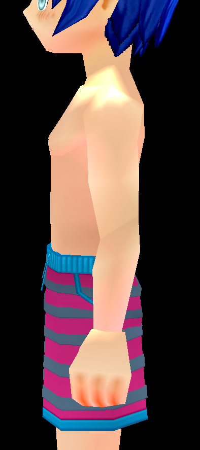 Equipped Striped Swimsuit (M) viewed from the side