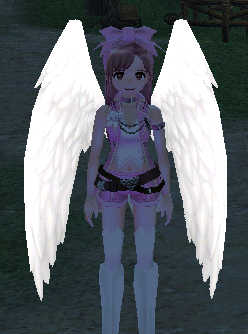 White Angel Wings Equipped Front Night.png