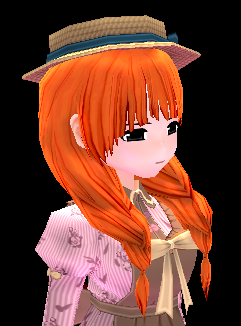 Equipped Autumn Breeze Twin Tail Wig and Hat (F) viewed from an angle