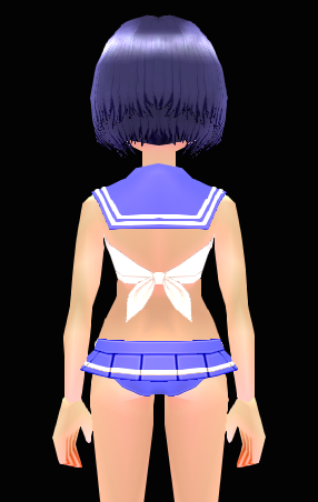 Equipped Sailor Bikini viewed from the back