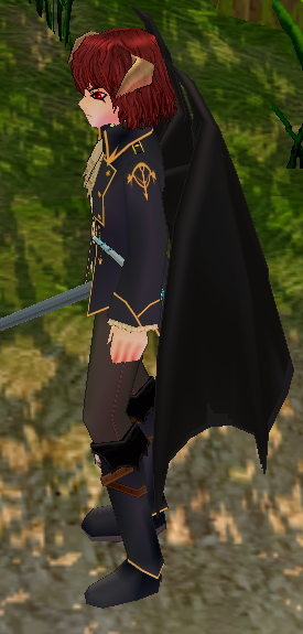 Equipped Elatha Costume (NPC) viewed from the side