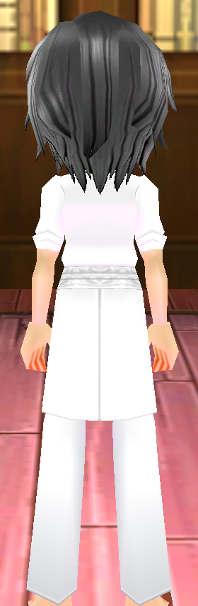 Equipped Tork's Chef Uniform (M) (White) viewed from the back