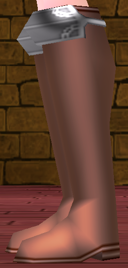 Equipped Cores' Oriental Long Boots viewed from the side