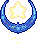 Icon of Blue Crescent Star Halo