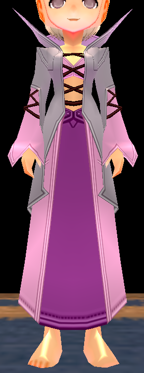 Equipped Female Karis Wizard Suit viewed from the front