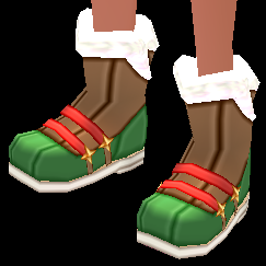 Equipped Christmas Boots (M) viewed from an angle
