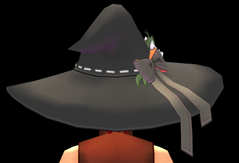 Equipped Fairytale Gardener's Wide-Brimmed Hat viewed from the back
