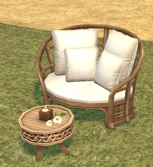 Building preview of Homestead Rattan Chair and Table (for 2)