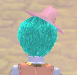 Equipped Wavy Curl Wig with Capotain Hat (M) viewed from the back