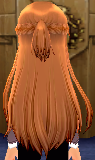 Equipped Asuna Wig (Default) viewed from the back