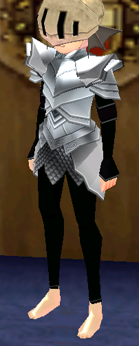 Equipped Male Dustin Silver Knight Armor viewed from an angle